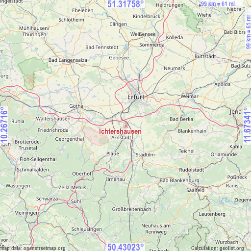 Ichtershausen on map