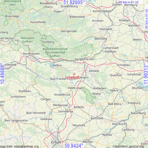 Ichstedt on map