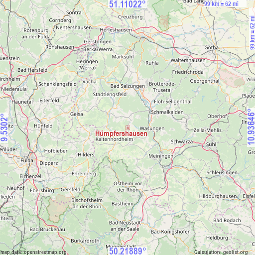 Hümpfershausen on map