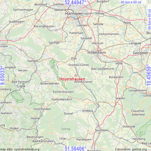 Hoyershausen on map