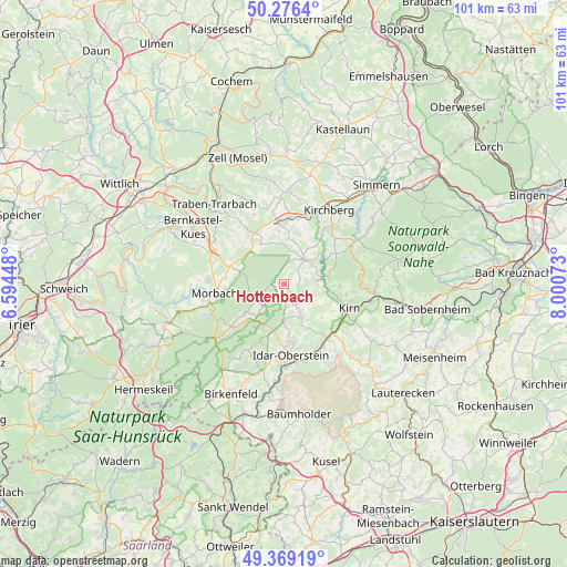 Hottenbach on map