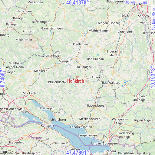 Hoßkirch on map