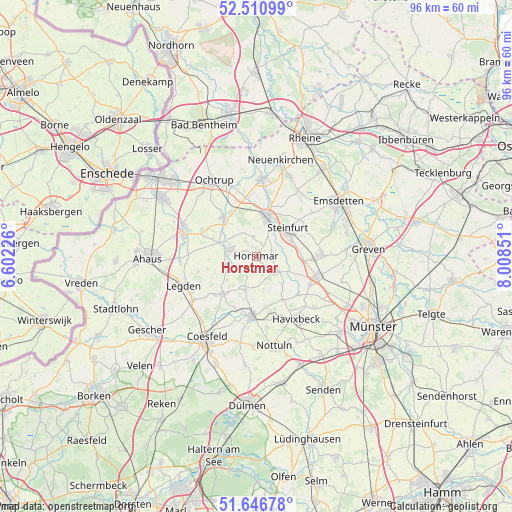 Horstmar on map