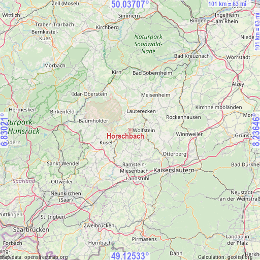 Horschbach on map