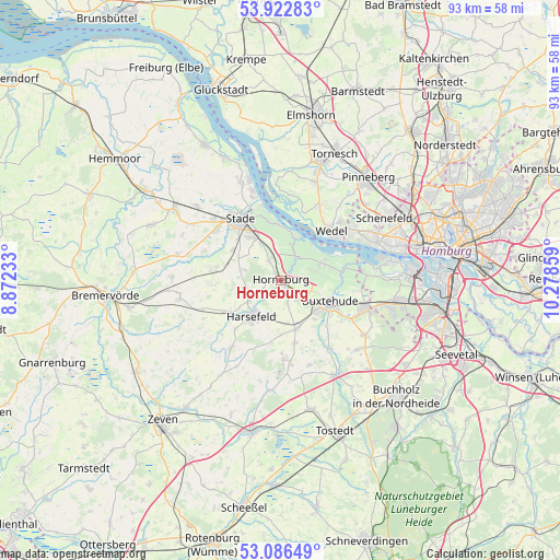 Horneburg on map