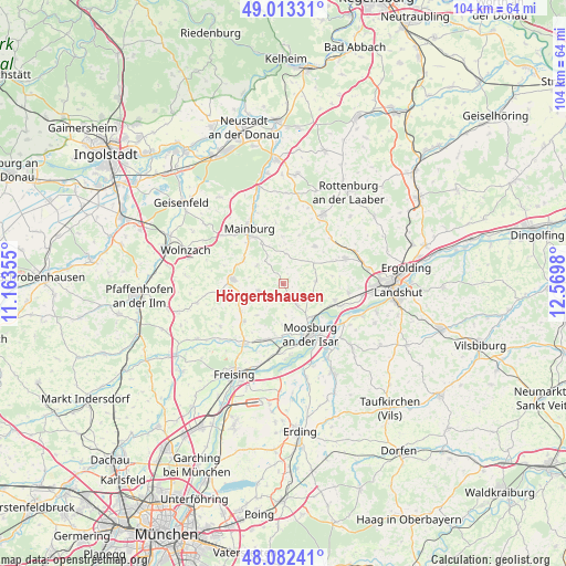 Hörgertshausen on map