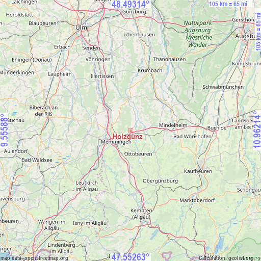 Holzgünz on map
