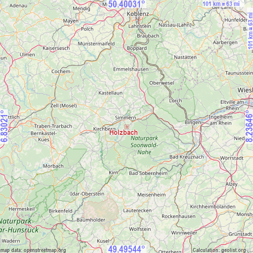 Holzbach on map