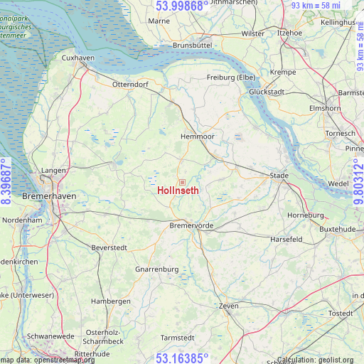 Hollnseth on map