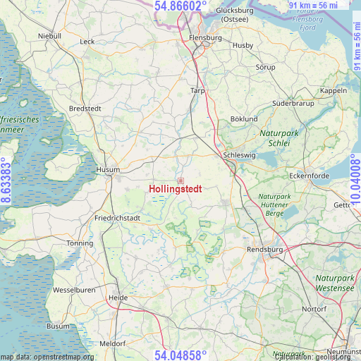 Hollingstedt on map