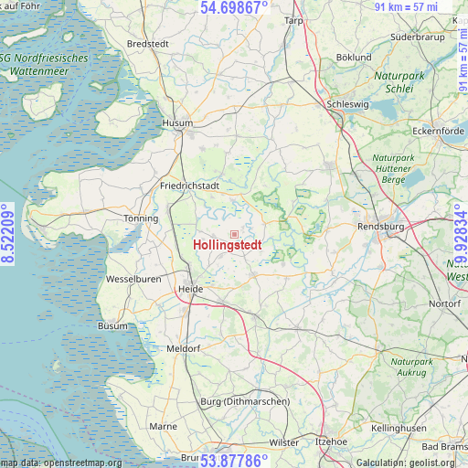 Hollingstedt on map