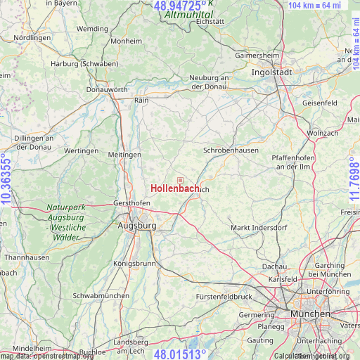 Hollenbach on map