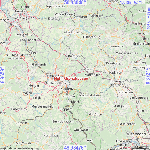 Höhr-Grenzhausen on map