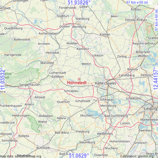 Höhnstedt on map