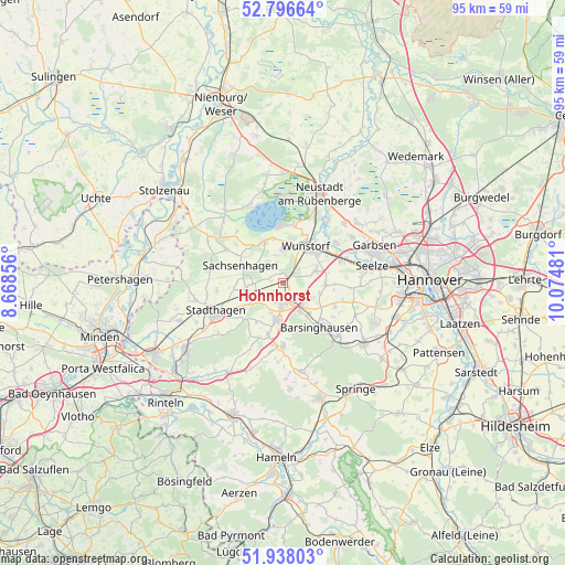 Hohnhorst on map