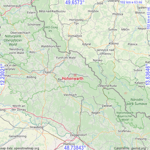 Hohenwarth on map