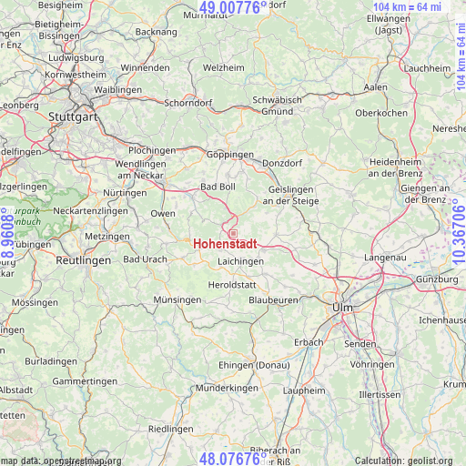 Hohenstadt on map