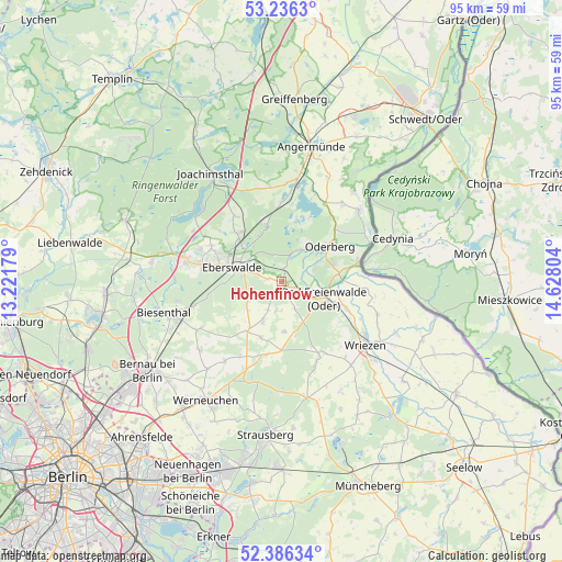 Hohenfinow on map