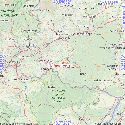 Höheischweiler on map