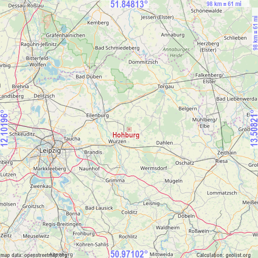 Hohburg on map
