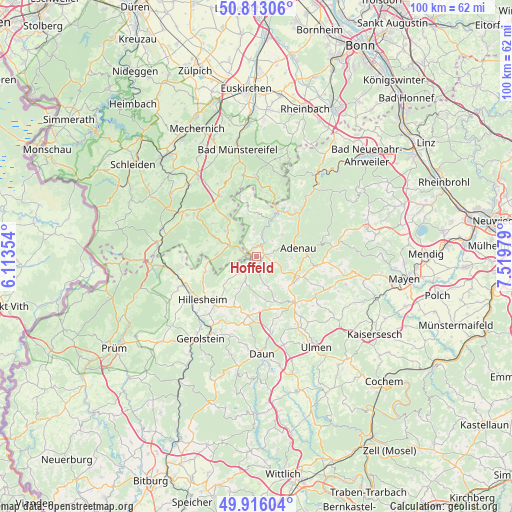 Hoffeld on map