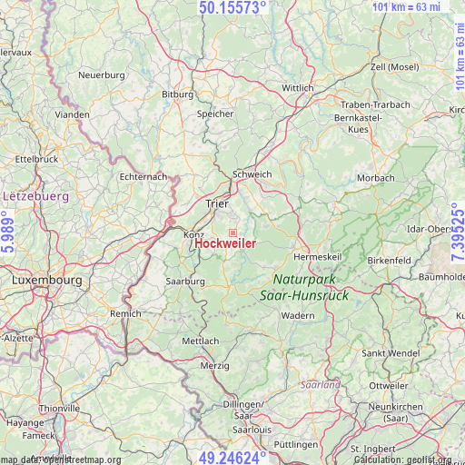 Hockweiler on map