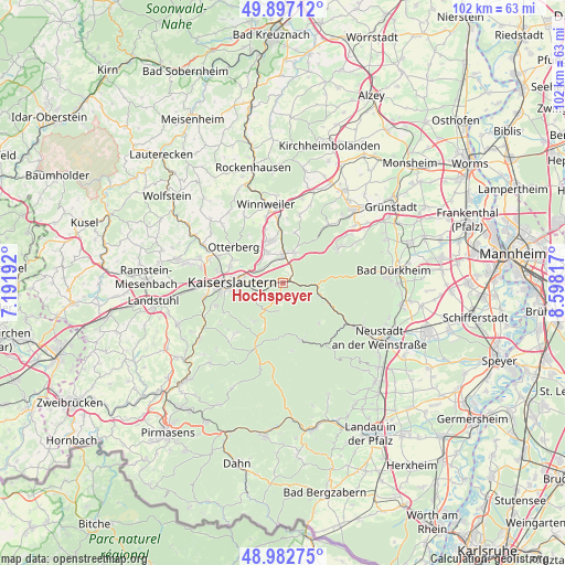 Hochspeyer on map
