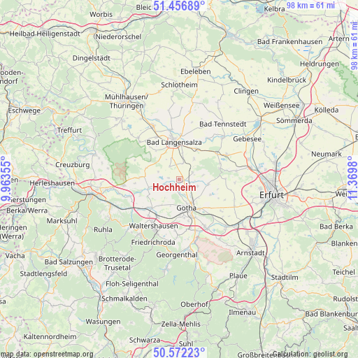 Hochheim on map