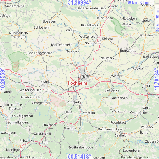 Hochheim on map