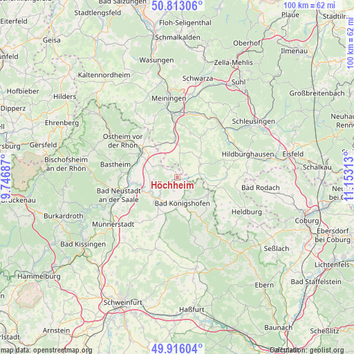 Höchheim on map