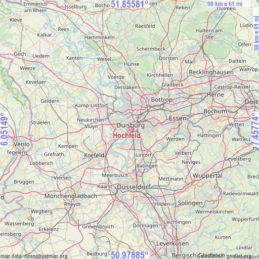 Hochfeld on map