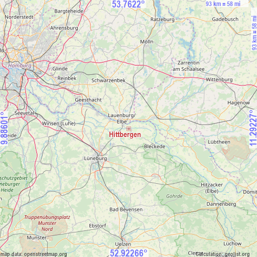 Hittbergen on map