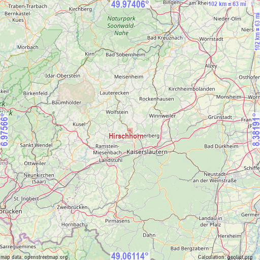 Hirschhorn on map