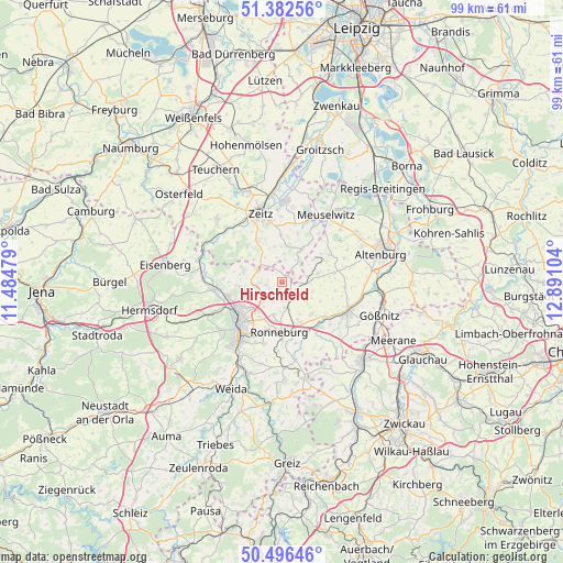 Hirschfeld on map
