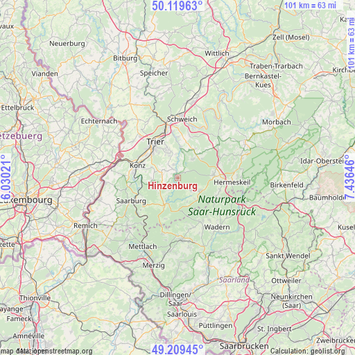 Hinzenburg on map