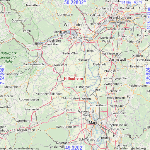 Hillesheim on map