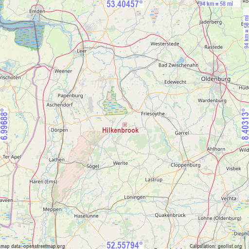 Hilkenbrook on map