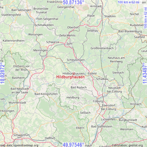 Hildburghausen on map