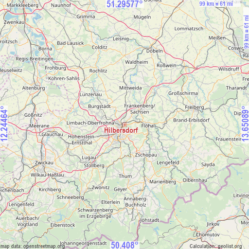 Hilbersdorf on map