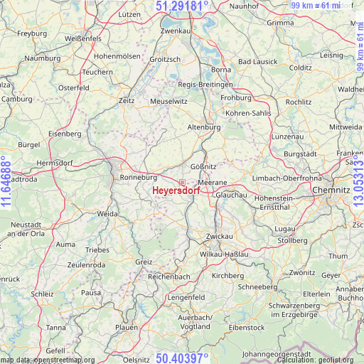 Heyersdorf on map