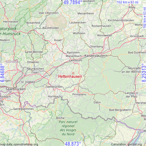 Hettenhausen on map