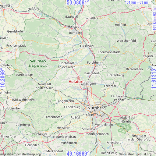 Heßdorf on map