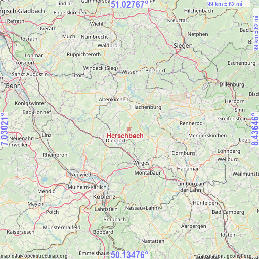 Herschbach on map