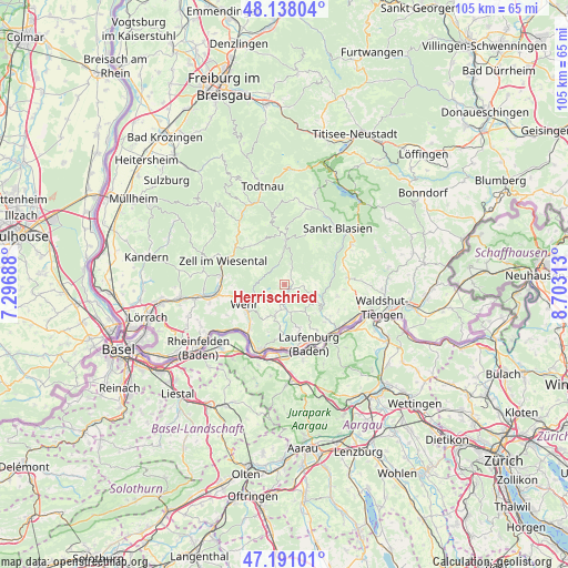Herrischried on map