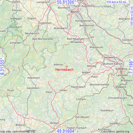 Herresbach on map