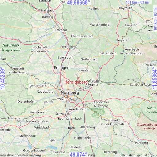 Heroldsberg on map