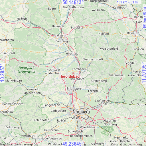 Heroldsbach on map