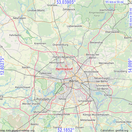 Hermsdorf on map