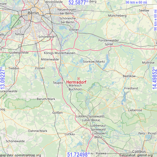 Hermsdorf on map