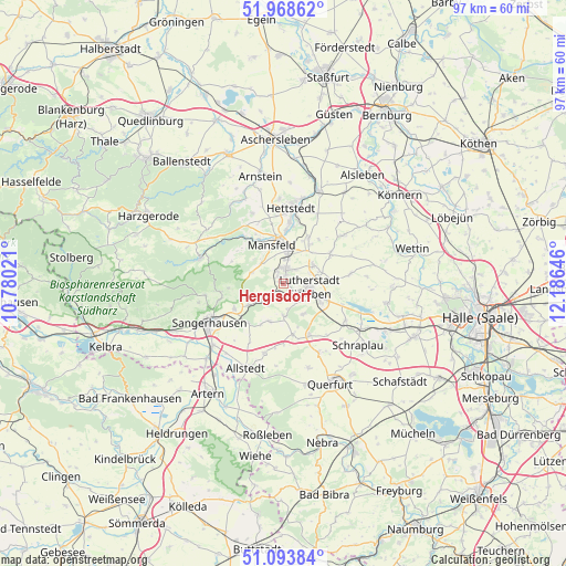 Hergisdorf on map